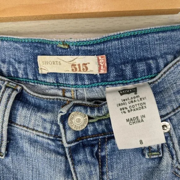 LEVI'S 515 Cuffed Denim Bermuda Shorts 8 - Picture 3 of 4